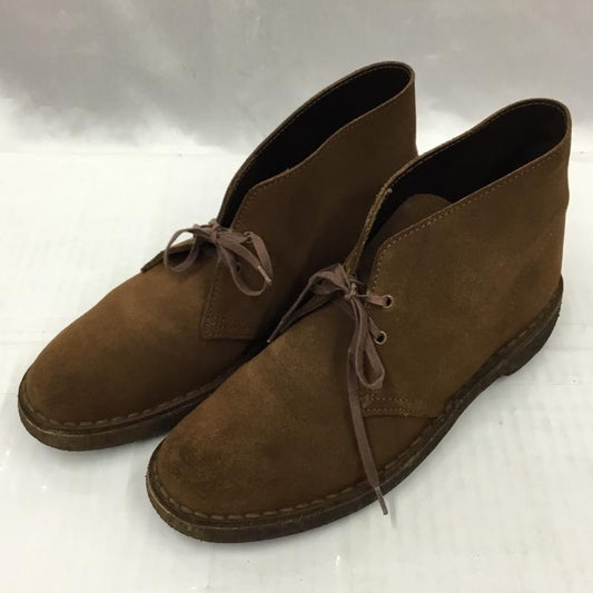 クラークス Clarks ブーツ ショートブーツ デザートブーツ スエード 無地 茶 / ブラウン /  メンズ USED 古着 中古 10104310