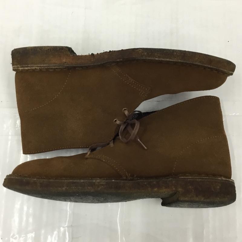クラークス Clarks ブーツ ショートブーツ デザートブーツ スエード 無地 茶 / ブラウン /  メンズ USED 古着 中古 10104310