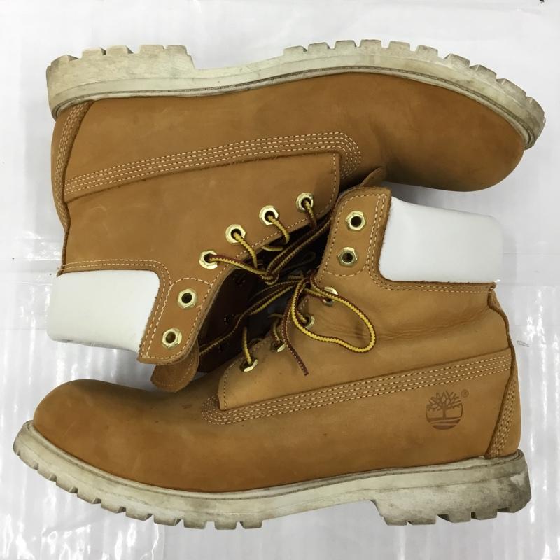 ティンバーランド Timberland ブーツ ショートブーツ 8249R TOMMY 6インチブーツ 10W ロゴ、文字 キャメル / キャメル /  メンズ USED 古着 中古 10104312