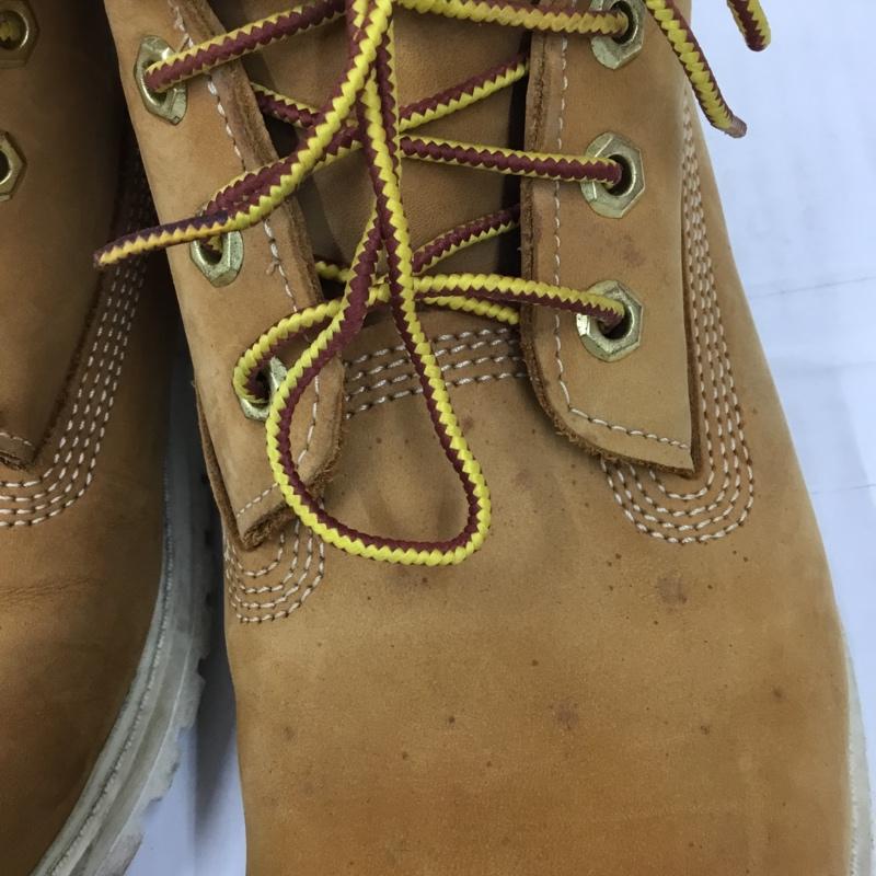 ティンバーランド Timberland ブーツ ショートブーツ 8249R TOMMY 6インチブーツ 10W ロゴ、文字 キャメル / キャメル /  メンズ USED 古着 中古 10104312
