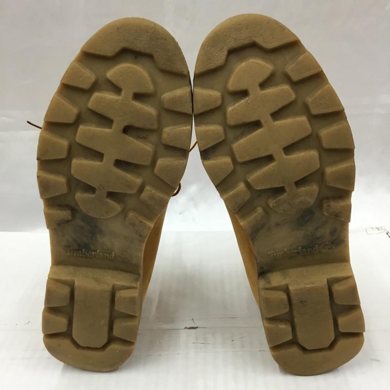 ティンバーランド Timberland ブーツ ショートブーツ 10066 6インチベーシックブーツ 9W レースアップ ワンポイント キャメル / キャメル /  メンズ USED 古着 中古 10104322