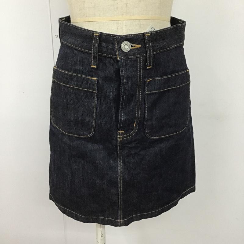 マウジー MOUSSY スカート ミニスカート 0109SA11-0370 台形デニムスカート 0 無地 インディゴ / インディゴ /  レディース USED 古着 中古 10104330
