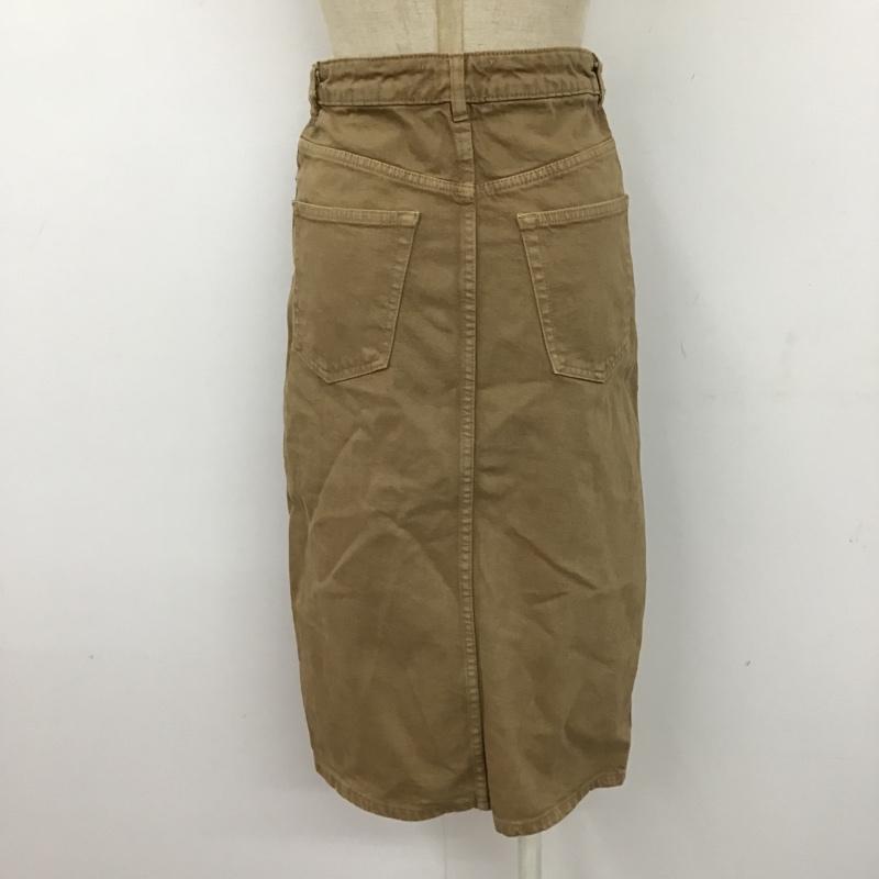 ザラ ZARA スカート ひざ丈スカート タイトスカート XS 無地 茶 / ブラウン /  レディース USED 古着 中古 10104332