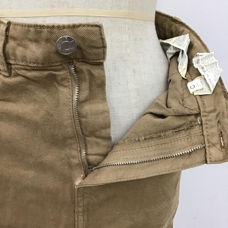 ザラ ZARA スカート ひざ丈スカート タイトスカート XS 無地 茶 / ブラウン /  レディース USED 古着 中古 10104332