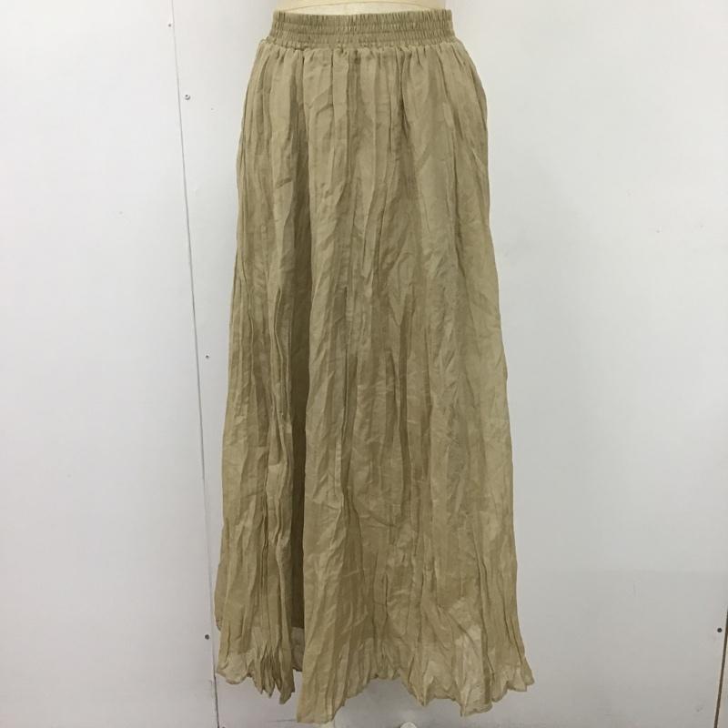 センスオブプレイスバイアーバンリサーチ SENSE OF PLACE by URBAN RESEARCH スカート ロングスカート AA15-25A102 コットンシルクワッシャースカート 無地 ベージュ / ベージュ /  レディース USED 古着 中古 10104340