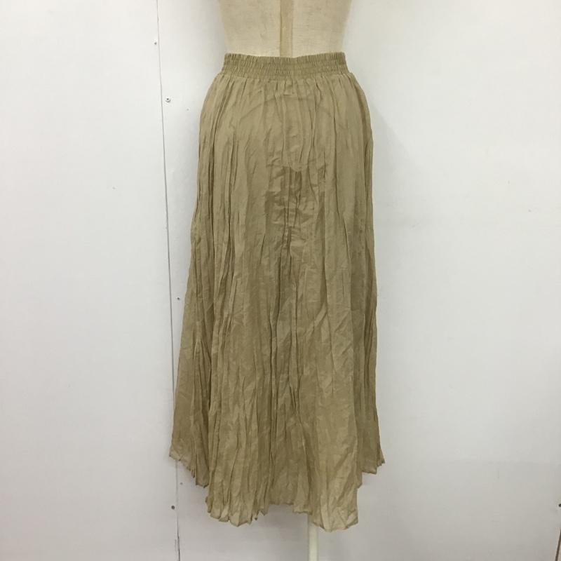 センスオブプレイスバイアーバンリサーチ SENSE OF PLACE by URBAN RESEARCH スカート ロングスカート AA15-25A102 コットンシルクワッシャースカート 無地 ベージュ / ベージュ /  レディース USED 古着 中古 10104340