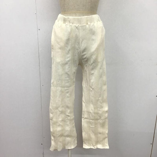 ニコアンド niko and... パンツ スラックス リブパンツ M 無地 オフホワイト / オフホワイト /  レディース USED 古着 中古 10104341
