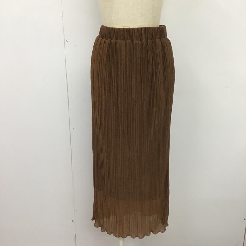 ローリーズファーム LOWRYS FARM スカート ロングスカート FREE 無地 茶 / ブラウン /  レディース USED 古着 中古 10104344