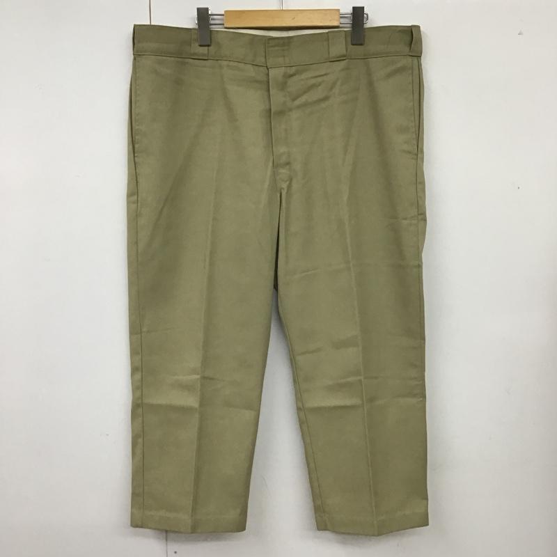 ディッキーズ Dickies パンツ ワークパンツ、ペインターパンツ ワークパンツ カジュアルパンツ ワイドパンツ ストレートパンツ センタータックパンツ 40 無地 ベージュ / ベージュ /  メンズ USED 古着 中古 10104352