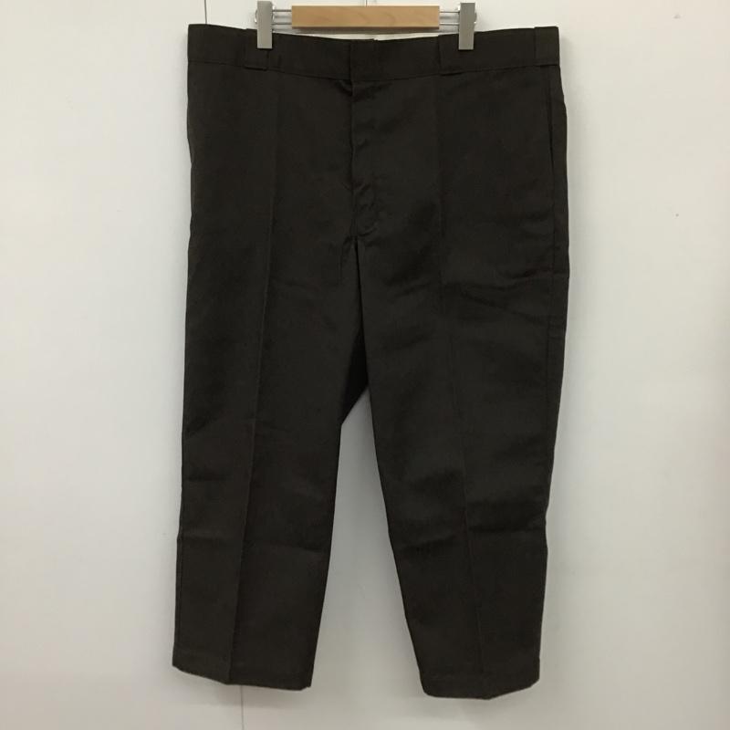 ディッキーズ Dickies パンツ ワークパンツ、ペインターパンツ ワークパンツ カジュアルパンツ ワイドパンツ ストレートパンツ センタータックパンツ 40 無地 茶 / ブラウン /  メンズ USED 古着 中古 10104353