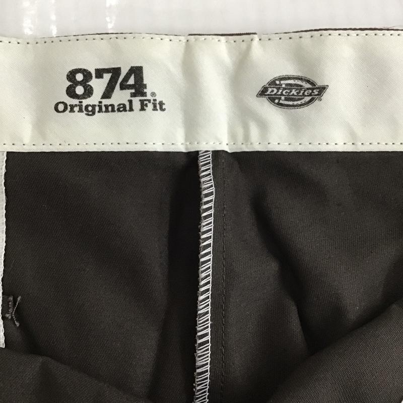 ディッキーズ Dickies パンツ ワークパンツ、ペインターパンツ ワークパンツ カジュアルパンツ ワイドパンツ ストレートパンツ センタータックパンツ 40 無地 茶 / ブラウン /  メンズ USED 古着 中古 10104353