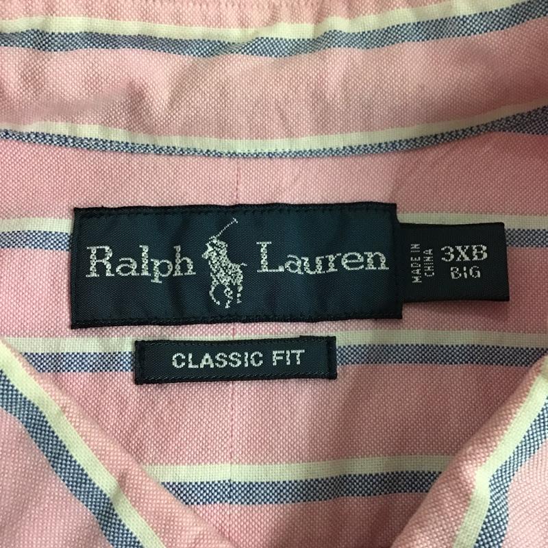 ラルフローレン RALPHLAUREN シャツ、ブラウス 長袖 長袖シャツ ストライプシャツ カジュアルシャツ ボタンダウンシャツ ストライプ 白 / ホワイト / X 青 / ブルー / X 桃 / ピンク /  メンズ USED 古着 中古 10104354