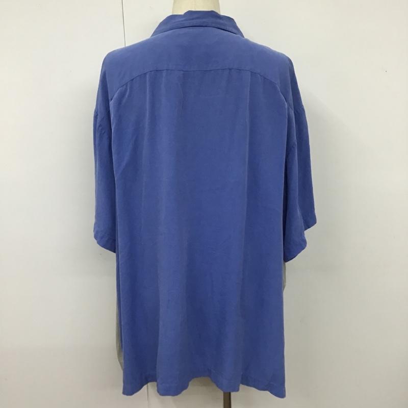古着 USED シャツ、ブラウス 半袖 半袖シャツ カラーシャツ 古着 ヴィンテージ カジュアルシャツ 無地 灰 / グレー / X 水色 / ライトブルー /  メンズ USED 古着 中古 10104359