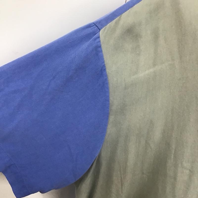 古着 USED シャツ、ブラウス 半袖 半袖シャツ カラーシャツ 古着 ヴィンテージ カジュアルシャツ 無地 灰 / グレー / X 水色 / ライトブルー /  メンズ USED 古着 中古 10104359