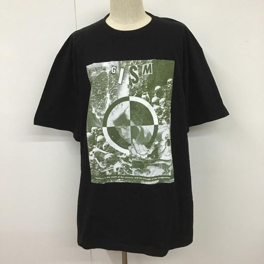 古着 USED Tシャツ 半袖 半袖カットソー プリントTシャツ クルーネックカットソー プリント 黒 / ブラック /  メンズ USED 古着 中古 10104360