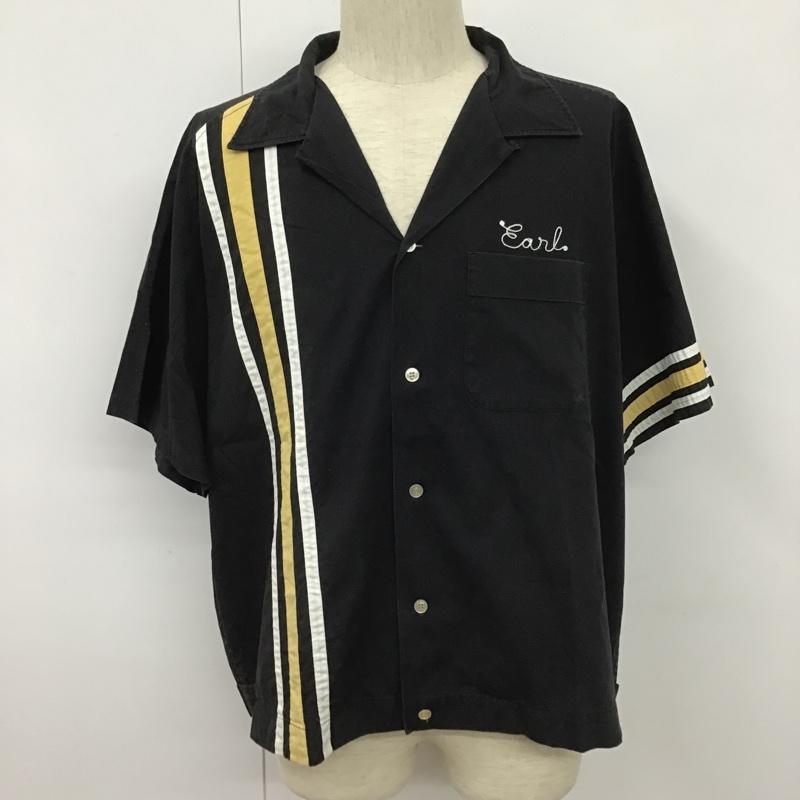 ヒルトン HILTON シャツ、ブラウス 半袖 半袖シャツ カラーシャツ カジュアルシャツ 古着 XXL ロゴ、文字 黒 / ブラック /  メンズ USED 古着 中古 10104362