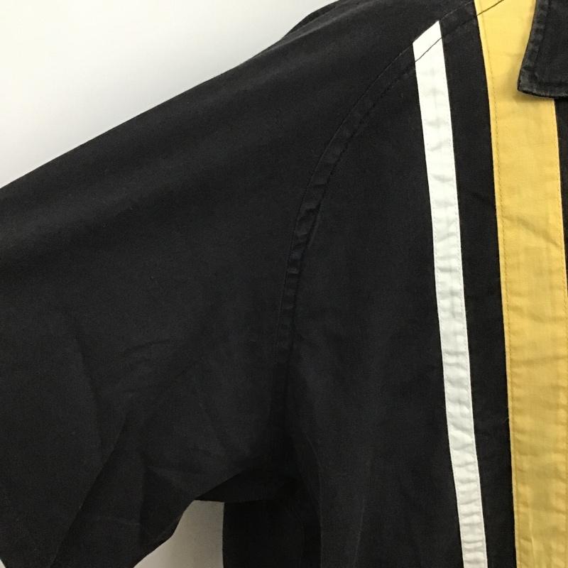 ヒルトン HILTON シャツ、ブラウス 半袖 半袖シャツ カラーシャツ カジュアルシャツ 古着 XXL ロゴ、文字 黒 / ブラック /  メンズ USED 古着 中古 10104362