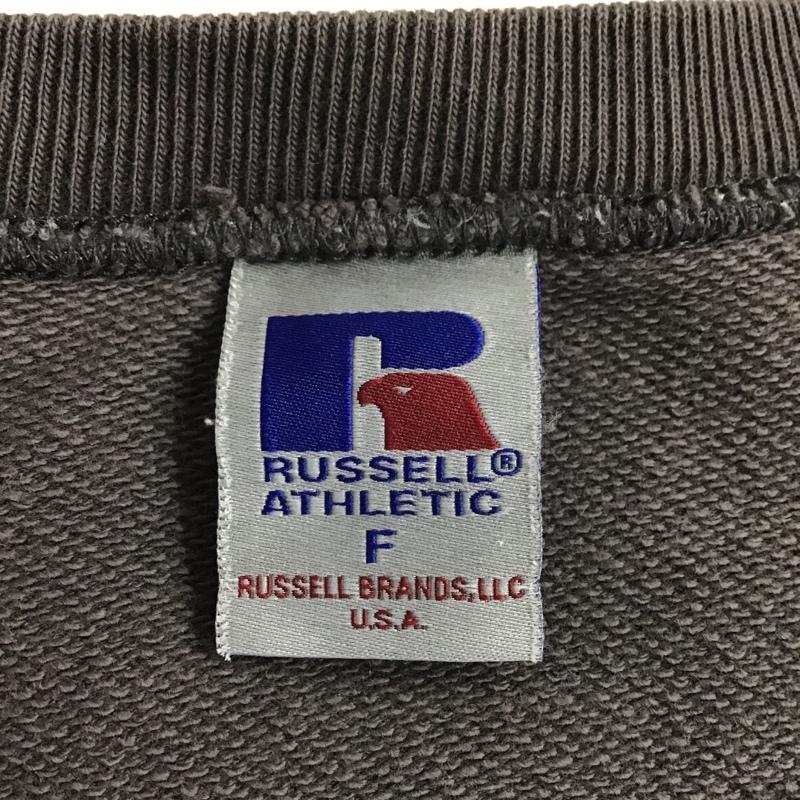 ラッセル RUSSELL トレーナー 長袖 長袖スウェット 長袖トレーナー リブカットソー 長袖カットソー プリントトレーナー FREE 無地 黒 / ブラック /  メンズ USED 古着 中古 10104369