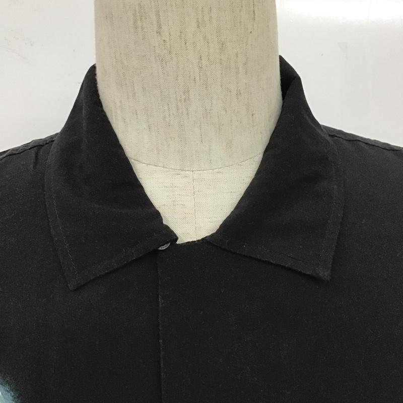 ハフ HUF シャツ、ブラウス 半袖 BU00155 半袖シャツ アロハシャツ 開襟シャツ リゾートシャツ M プリント 黒 / ブラック /  メンズ USED 古着 中古 10104370