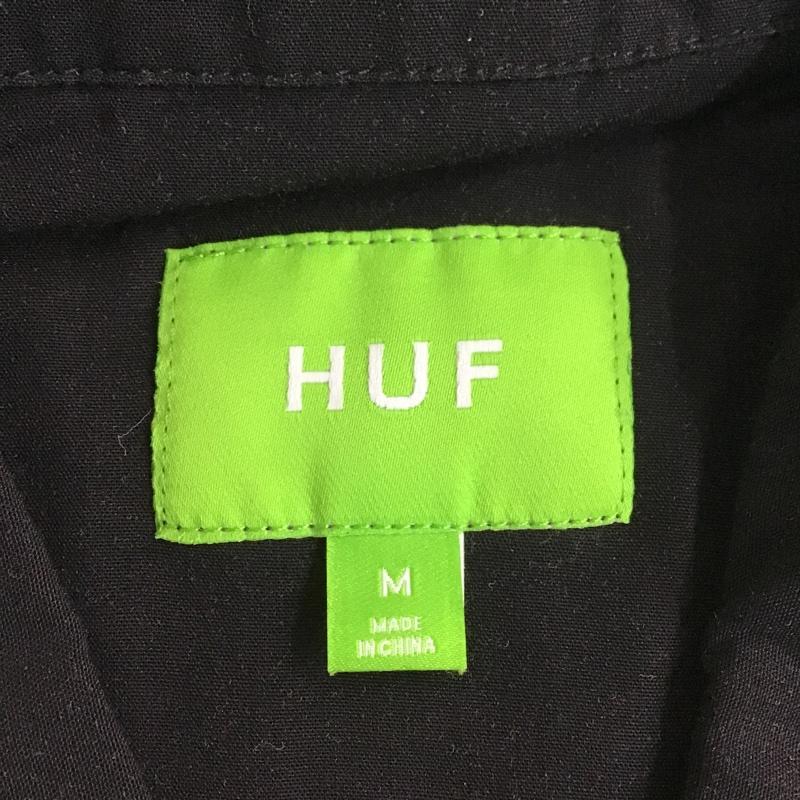 ハフ HUF シャツ、ブラウス 半袖 BU00155 半袖シャツ アロハシャツ 開襟シャツ リゾートシャツ M プリント 黒 / ブラック /  メンズ USED 古着 中古 10104370