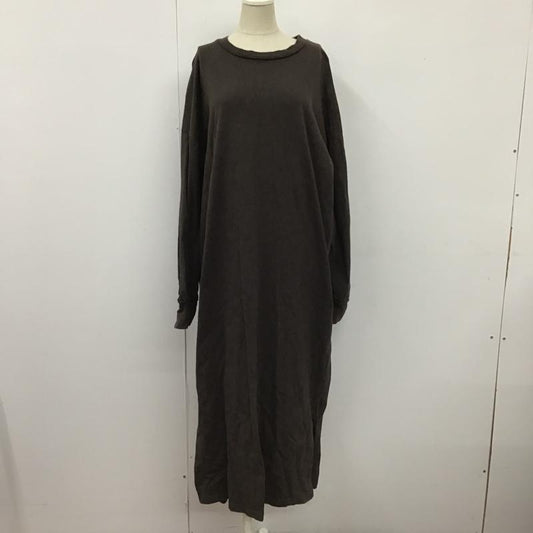 アングリッド Ungrid ワンピース ロングスカート 111940323501 ルーズロゴカットワンピース FREE 無地 茶 / ブラウン /  レディース USED 古着 中古 10104384