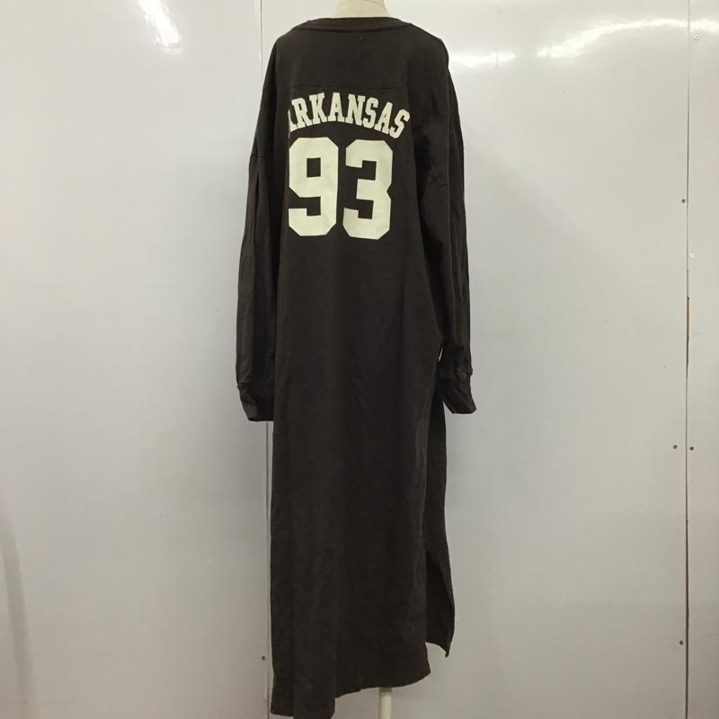 アングリッド Ungrid ワンピース ロングスカート 111940323501 ルーズロゴカットワンピース FREE 無地 茶 / ブラウン /  レディース USED 古着 中古 10104384