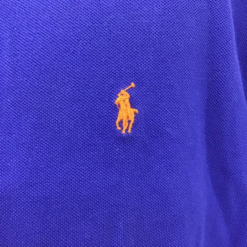 ポロバイラルフローレン Polo by RALPH LAUREN ポロシャツ 半袖 半袖ポロシャツ カラーシャツ 半袖カットソー L ロゴ、文字 青 / ブルー /  メンズ USED 古着 中古 10104391