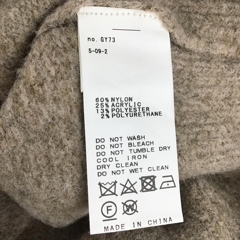シンプリシテェ Simplicite ニット、セーター 長袖 長袖ニット リブニット セーター クルーネックカットソー 総柄 茶 / ブラウン /  レディース USED 古着 中古 10104392