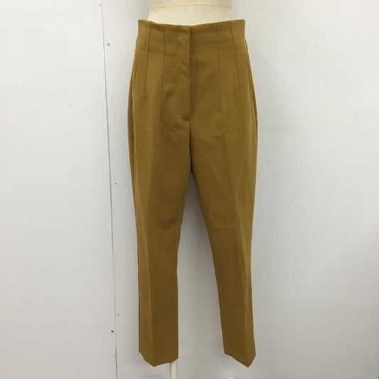 ザラ ZARA パンツ スラックス スラックスパンツ ワイドパンツ カジュアルパンツ センタータックパンツ M 無地 マスタード / マスタード /  レディース USED 古着 中古 10104395
