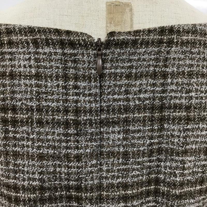 マジェスティックレゴン MAJESTIC LEGON ワンピース ひざ丈スカート 1008068400 メルティパワショルワンピース 長袖ワンピース チェックワンピース M チェック 茶 / ブラウン /  レディース USED 古着 中古 10104402