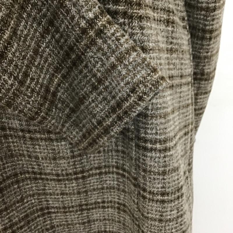 マジェスティックレゴン MAJESTIC LEGON ワンピース ひざ丈スカート 1008068400 メルティパワショルワンピース 長袖ワンピース チェックワンピース M チェック 茶 / ブラウン /  レディース USED 古着 中古 10104402
