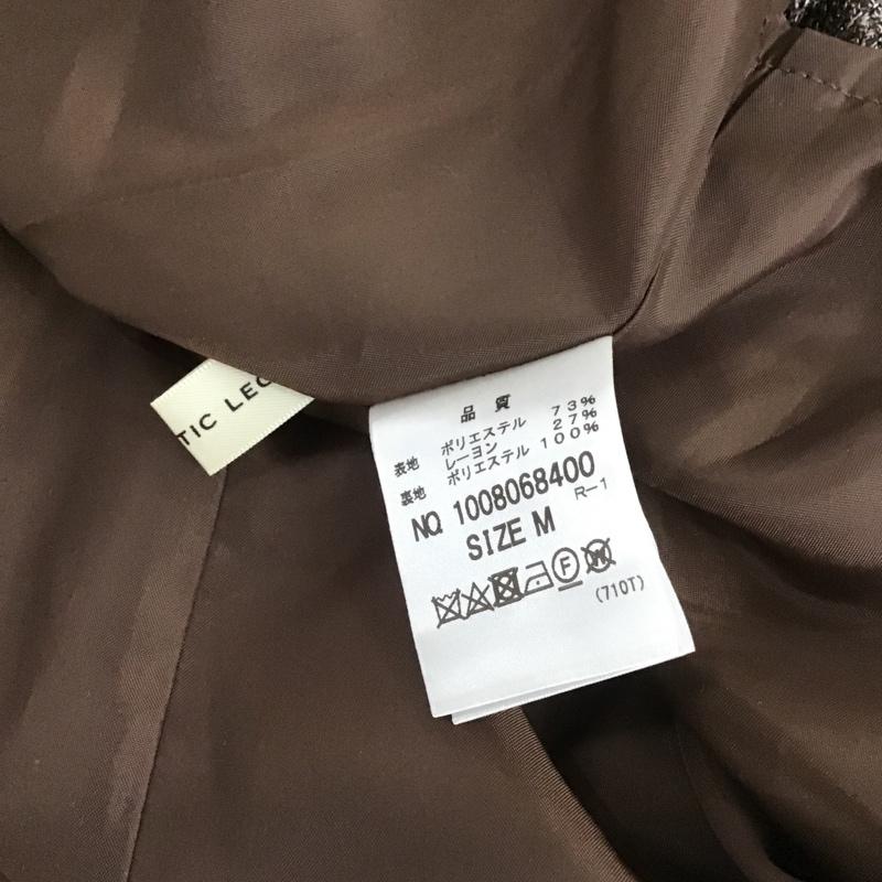 マジェスティックレゴン MAJESTIC LEGON ワンピース ひざ丈スカート 1008068400 メルティパワショルワンピース 長袖ワンピース チェックワンピース M チェック 茶 / ブラウン /  レディース USED 古着 中古 10104402