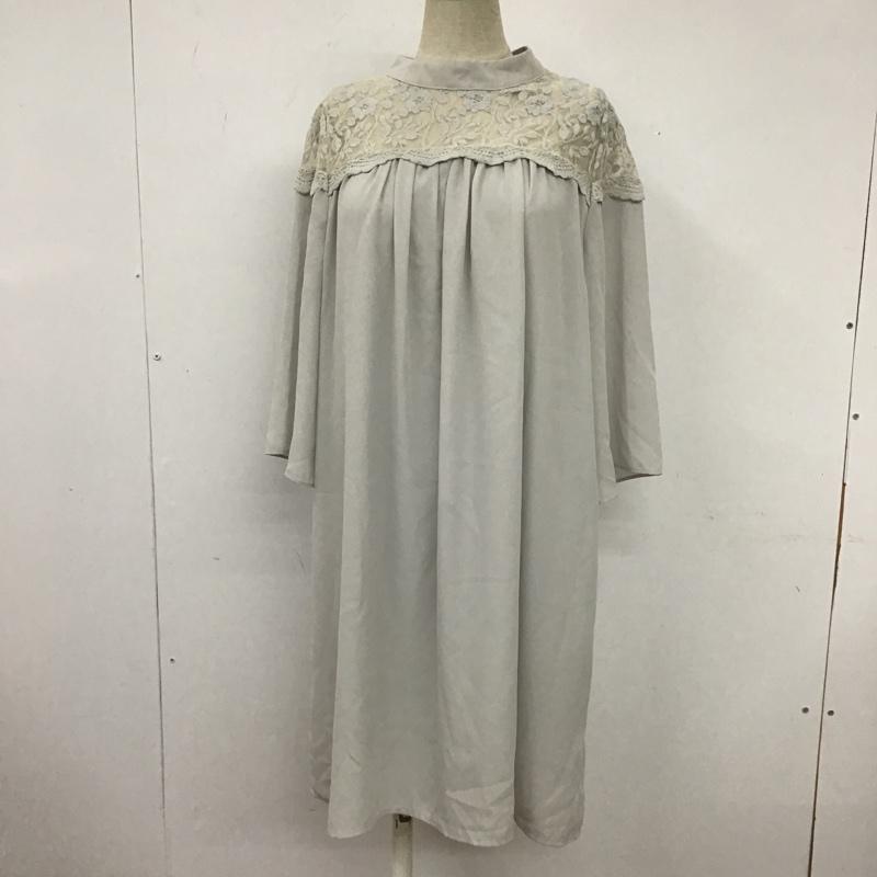 アルシーヴ archives ワンピース ひざ丈スカート M 無地 灰 / グレー /  レディース USED 古着 中古 10104403