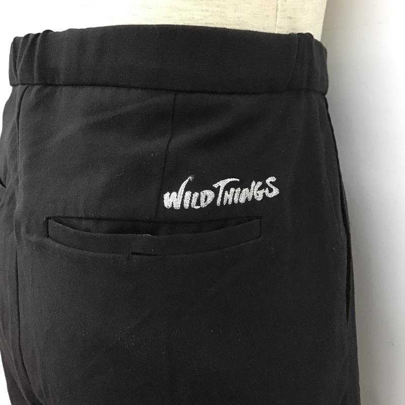 ワイルドシングス WILD THINGS ボトムス ボトムス カジュアルパンツ ストレッチパンツ ワイドパンツ M 無地 黒 / ブラック /  メンズ USED 古着 中古 10104410