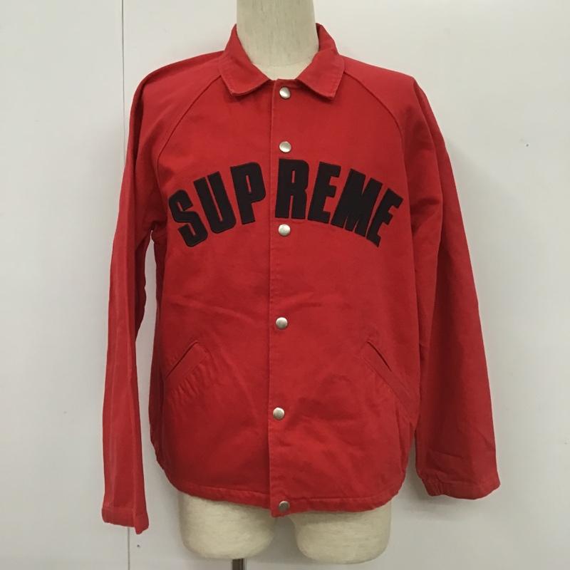 シュプリーム Supreme ジャケット、上着 ジャンパー、ブルゾン 18aw SnapFrontTwillJacket デニムジャケット アウター カジュアルジャケット M ロゴ、文字 赤 / レッド /  メンズ USED 古着 中古 10104411