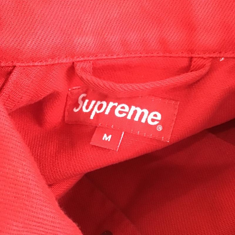 シュプリーム Supreme ジャケット、上着 ジャンパー、ブルゾン 18aw SnapFrontTwillJacket デニムジャケット アウター カジュアルジャケット M ロゴ、文字 赤 / レッド /  メンズ USED 古着 中古 10104411