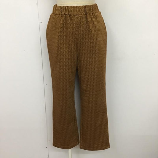 ローリーズファーム LOWRYS FARM ボトムス ボトムス LF521018TS カジュアルパンツ ワイドパンツ ストレートパンツ FREE 総柄 茶 / ブラウン /  レディース USED 古着 中古 10104413
