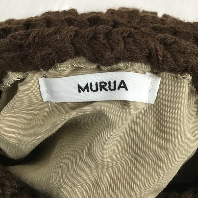 ムルーア MURUA ワンピース ひざ丈スカート 012250301201-01 ケーブルドッキングワンピース 長袖ロングワンピース 1 無地 茶 / ブラウン /  レディース USED 古着 中古 10104416