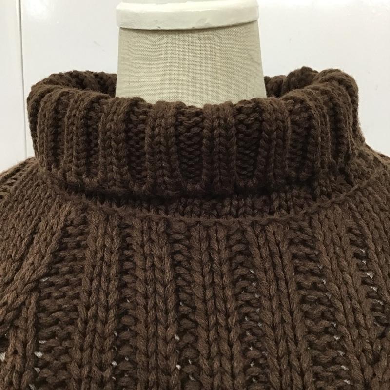 ムルーア MURUA ワンピース ひざ丈スカート 012250301201-01 ケーブルドッキングワンピース 長袖ロングワンピース 1 無地 茶 / ブラウン /  レディース USED 古着 中古 10104416