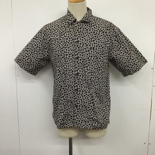 ロデオクラウンズワイドボウル RODEO CROWNS WIDE BOWL シャツ、ブラウス 半袖 421FSW30-1300 タイプライターオープンカラーシャツ 半袖シャツ カジュアルシャツ M ヒョウ柄・レオパード柄 灰 / グレー /  メンズ USED 古着 中古 10104425
