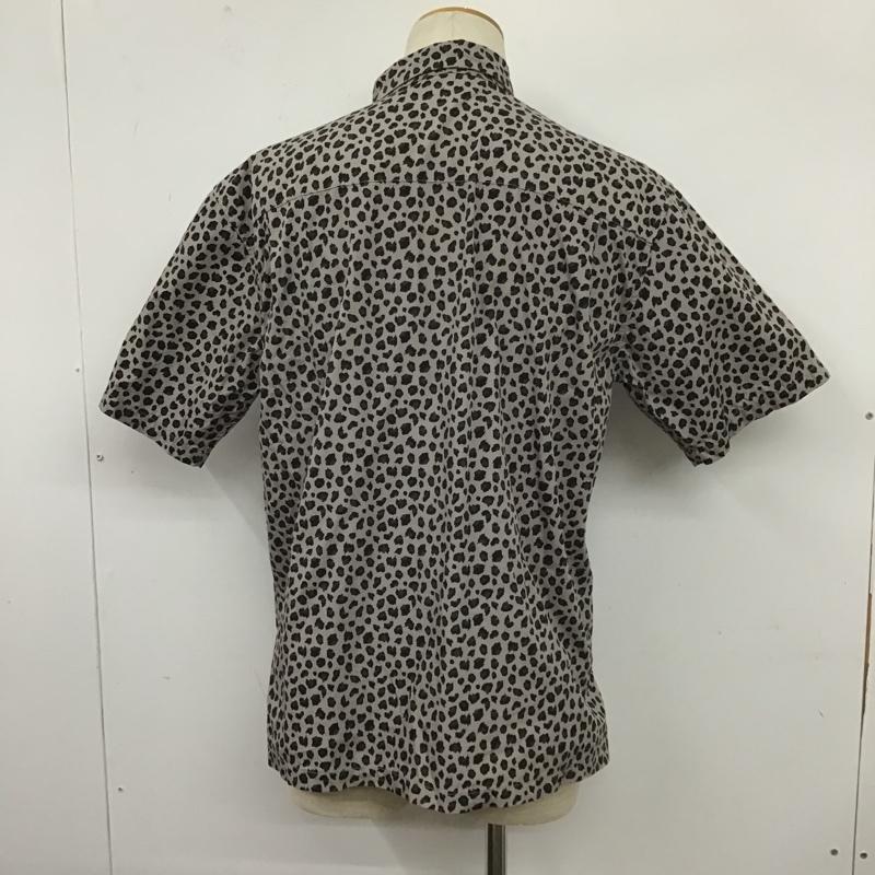 ロデオクラウンズワイドボウル RODEO CROWNS WIDE BOWL シャツ、ブラウス 半袖 421FSW30-1300 タイプライターオープンカラーシャツ 半袖シャツ カジュアルシャツ M ヒョウ柄・レオパード柄 灰 / グレー /  メンズ USED 古着 中古 10104425
