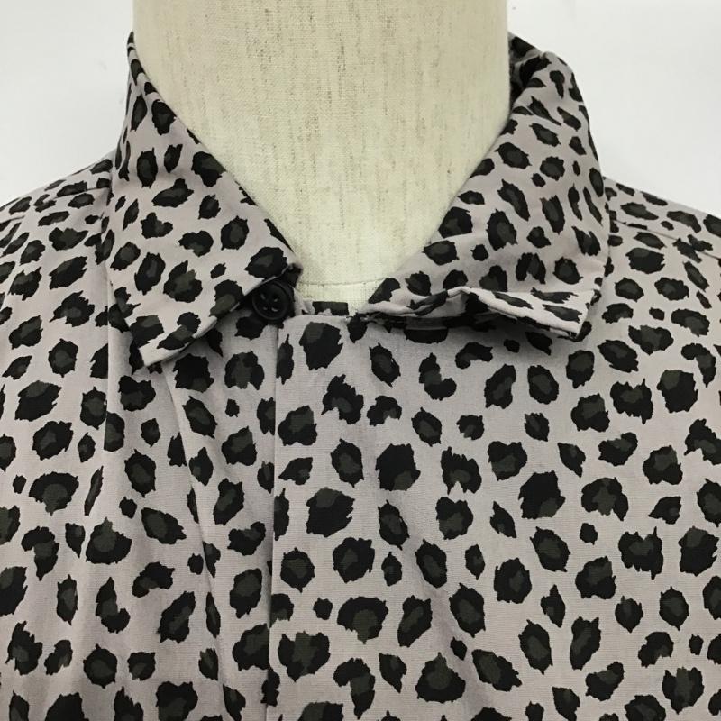 ロデオクラウンズワイドボウル RODEO CROWNS WIDE BOWL シャツ、ブラウス 半袖 421FSW30-1300 タイプライターオープンカラーシャツ 半袖シャツ カジュアルシャツ M ヒョウ柄・レオパード柄 灰 / グレー /  メンズ USED 古着 中古 10104425