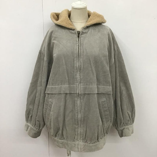 サマンサモスモスエヘカソポ SM2ehkasopo ジャケット、上着 ジャケット、ブレザー ジップアップジャケット ジャンパー ジャケット コーデュロイジャケット FREE 無地 灰 / グレー /  レディース USED 古着 中古 10104427