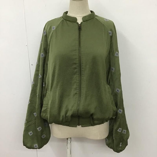 スライ SLY ジャケット、上着 ジャンパー、ブルゾン 030ASW30-0230 刺繍ブルゾン ジャンパー ジップアップジャケット FREE 刺繍 X 花柄 カーキ / カーキ /  レディース USED 古着 中古 10104428