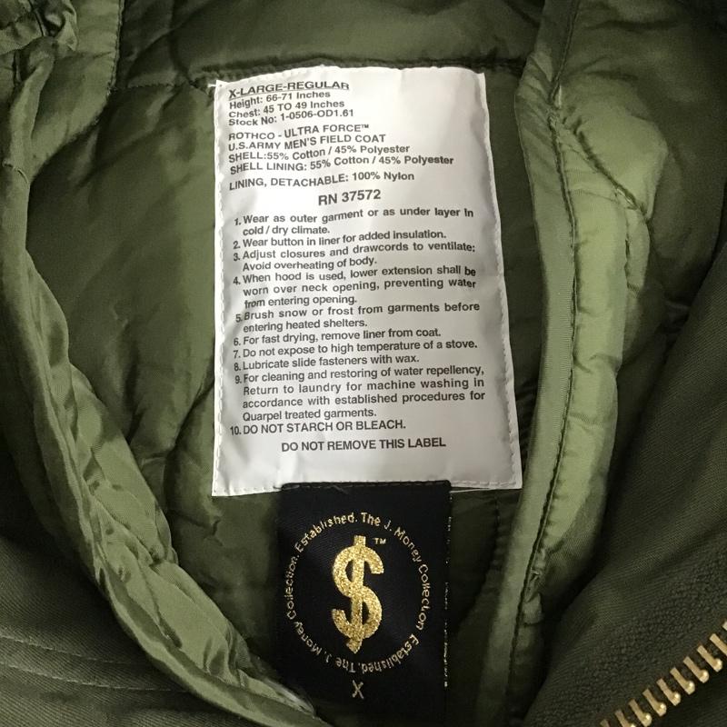 ジェイマネー J.money ジャケット、上着 ジャンパー、ブルゾン ジップアップジャケット アウター ミリタリージャケット M65 XL ロゴ、文字 カーキ / カーキ /  メンズ USED 古着 中古 10104431