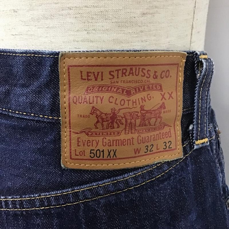 リーバイス Levi's パンツ デニム、ジーンズ デニムパンツ ストレートパンツ ワイドパンツ カジュアルパンツ 501XX 32インチ 無地 インディゴ / インディゴ /  メンズ USED 古着 中古 10104437