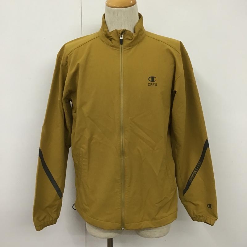 チャンピオン Champion ジャケット、上着 ジャケット、ブレザー C3-NSC12 クロスジャケット ZIPJACKET アウター L ロゴ、文字 マスタード / マスタード /  メンズ USED 古着 中古 10104439