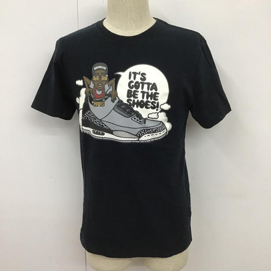 エアジョーダン AIR JORDAN Tシャツ 半袖 半袖カットソー プリントTシャツ クルーネックカットソー M プリント 黒 / ブラック /  メンズ USED 古着 中古 10104440