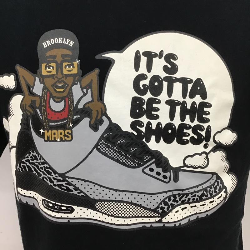 エアジョーダン AIR JORDAN Tシャツ 半袖 半袖カットソー プリントTシャツ クルーネックカットソー M プリント 黒 / ブラック /  メンズ USED 古着 中古 10104440
