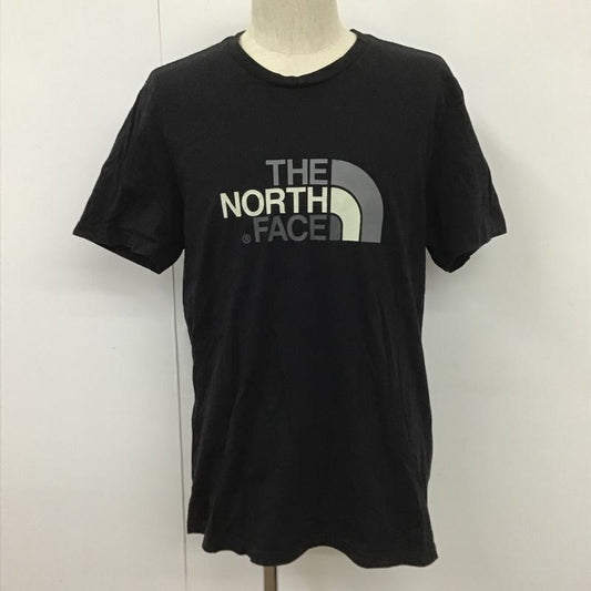 ザノースフェイス THE NORTH FACE Tシャツ 半袖 半袖カットソー プリントTシャツ クルーネックカットソー L ロゴ、文字 黒 / ブラック /  メンズ USED 古着 中古 10104442